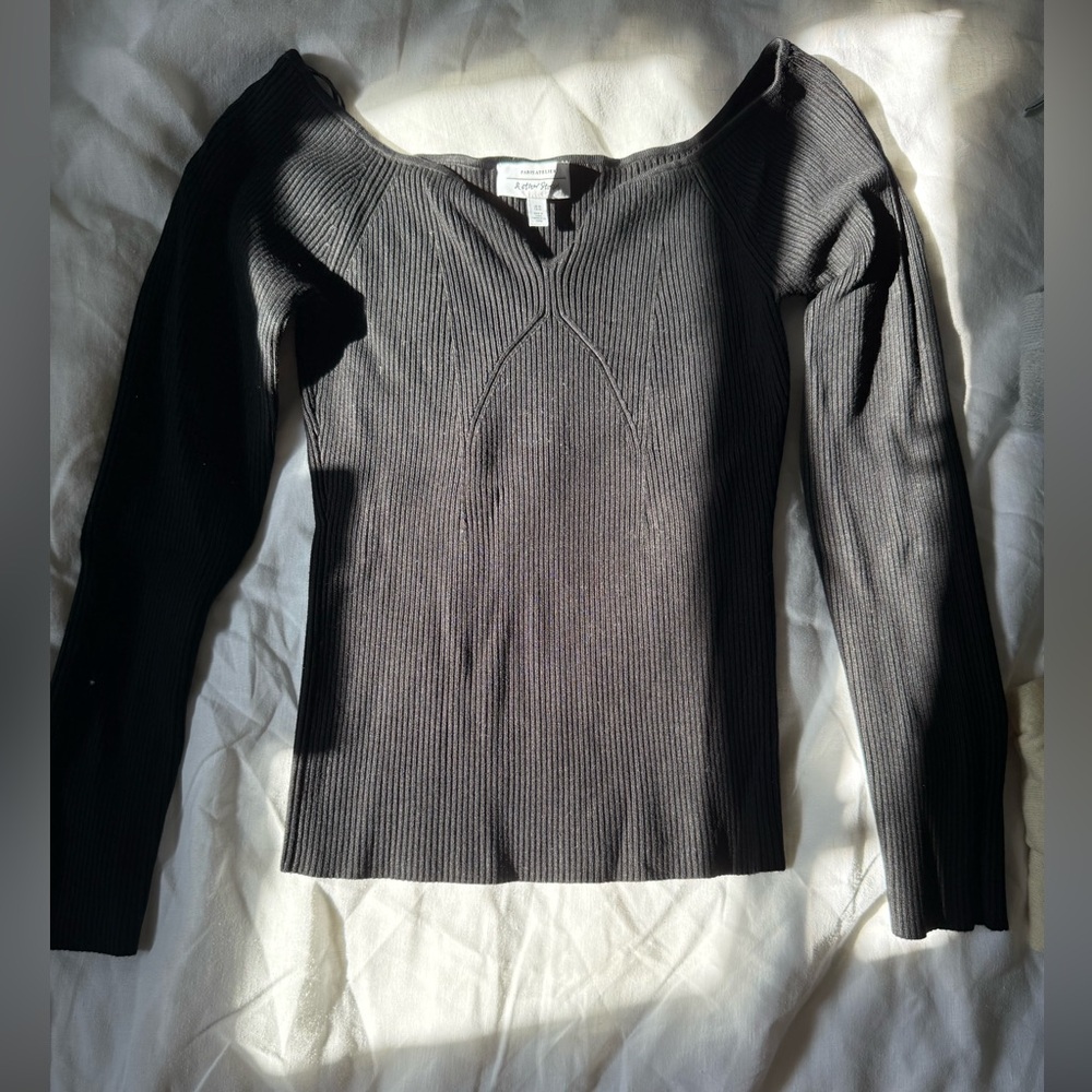 & Other Stories wide scoop neck ribbed sweater